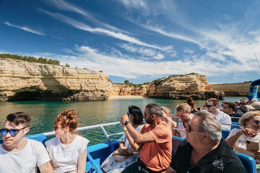 Albufeira: 2.5-Hour Benagil Caves & Dolphin Watching - From Albufeira Marina to the open Atlantic