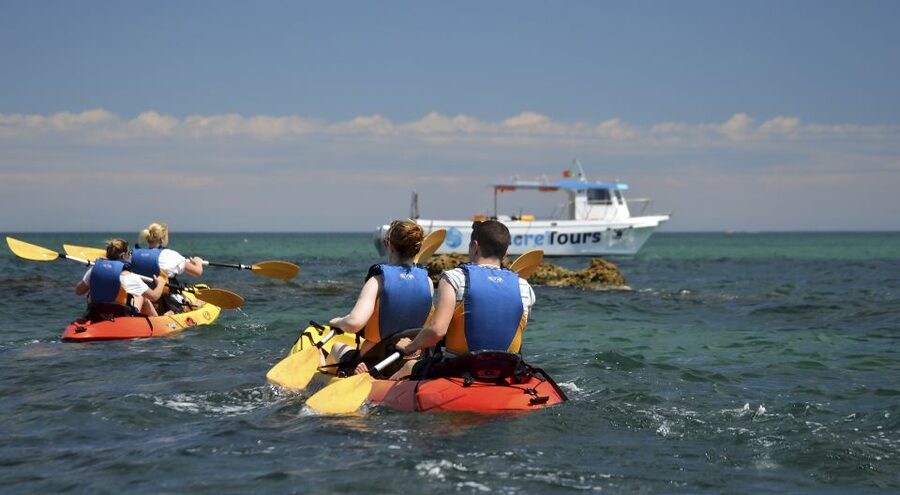 Albufeira: Algarve Kayak and Coastline Tour - A Second Swim From the Catamaran