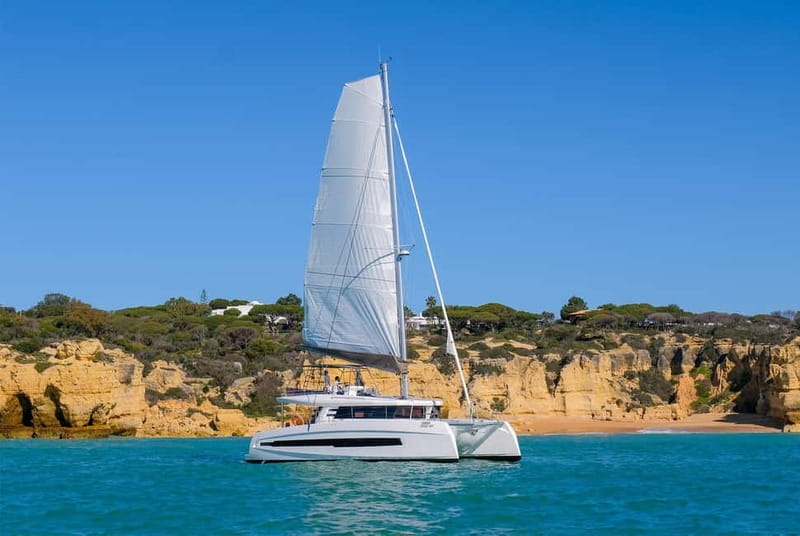 Albufeira: Algarve Sunset Sailing Experience - Leaving Albufeira Marina aboard the Unwind