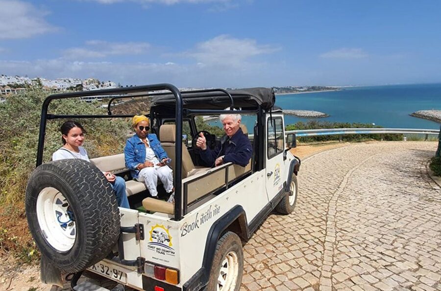 Albufeira: Beaches, Old Town, and Salgados Lagoon Jeep Tour - Walking through Albufeira’s whitewashed Old Town