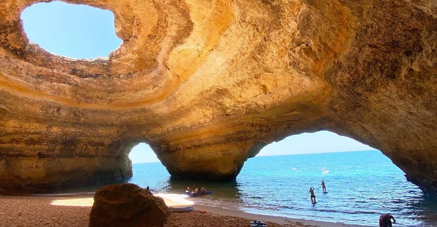 Albufeira: Benagil Caves & Dolphin Watching Speed Boat Tour - Entering the Benagil sea cave