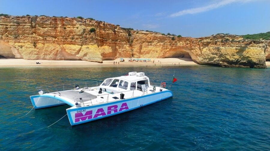 Albufeira: Catamaran Cruise with BBQ & Open Bar on the Beach - From Albufeira Marina to the open Atlantic