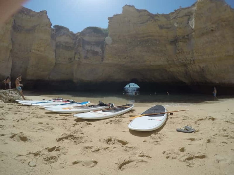 Albufeira: Caves and cliffs Paddleboarding (SUP) Tour - Paddling beside the cliffs