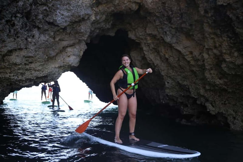 Albufeira: Caves and cliffs Paddleboarding (SUP) Tour - The beach stop near Praia dos Arrifes