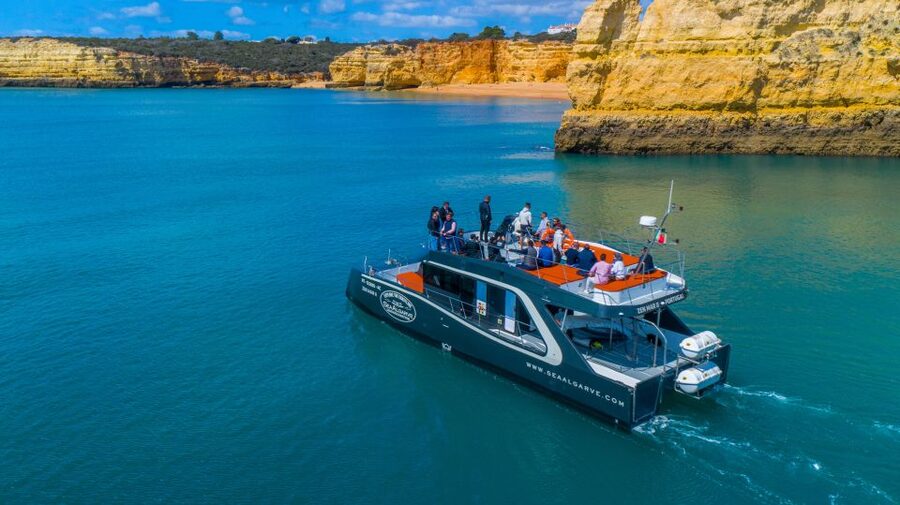 Albufeira: Coastline and Benagil Caves Tour by Catamaran - The 10-minute Atlantic swim