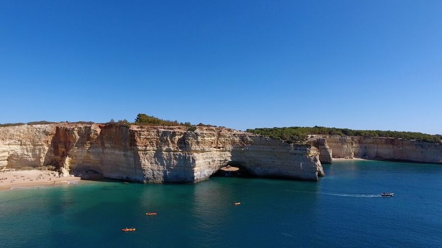 Albufeira: Coastline and Benagil Caves Tour by Catamaran - What the boat feels like onboard
