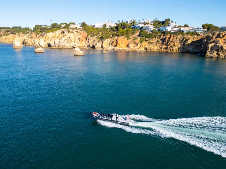 Albufeira: Dolphins, Benagil Caves and Coastline Boat Tour - The RIB ride changes the whole outing
