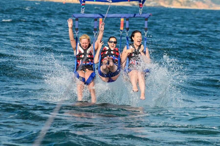 Albufeira: Single, Double or Triple Parasailing Tour - What the boat ride adds to the experience