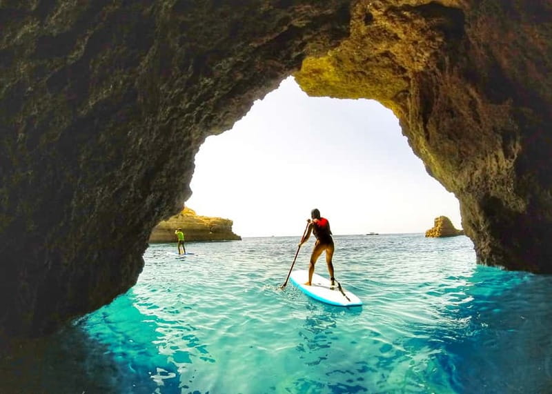 Albufeira SUP Secrets: Discover Albufeira’s Hidden Gems - Paddling along the Albufeira coast