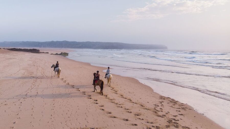 Algarve: Horse Riding Beach Tour at Sunset or Morning - Winding paths and views toward the sea