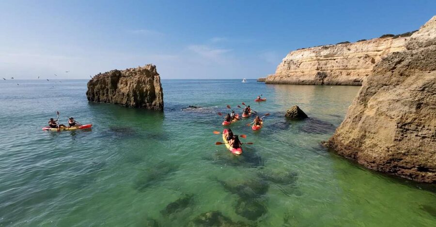 Armação de Pêra: 2-Hour Wild Beaches and Caves Kayak Tour - Praia dos Beijinhos and the first coastal views