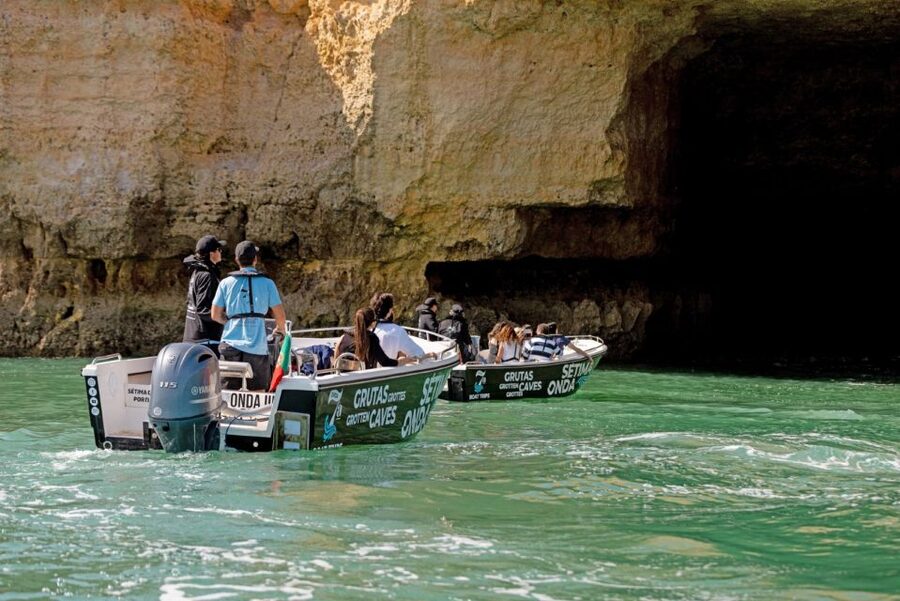 Armação de Pêra: Benagil Caves and Secret Beaches Boat Trip - Entering Benagil Cave by boat