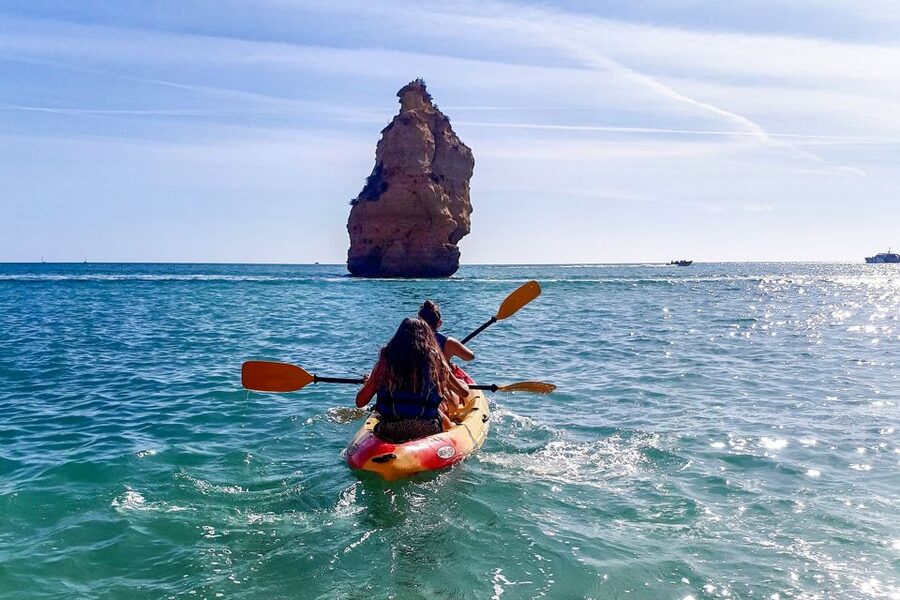 Benagil: Benagil Caves and Secret Spots Guided Kayaking Tour - The paddle back is the part to respect