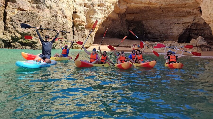 Benagil: Caves, Beaches, and Secret Spots Guided Kayak Tour - The Secret Stop and Time to Swim