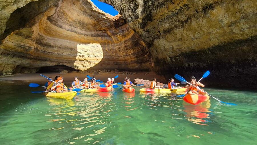 Benagil: Caves, Beaches, and Secret Spots Guided Kayak Tour - Benagil Beach: The First Push Into the Sea