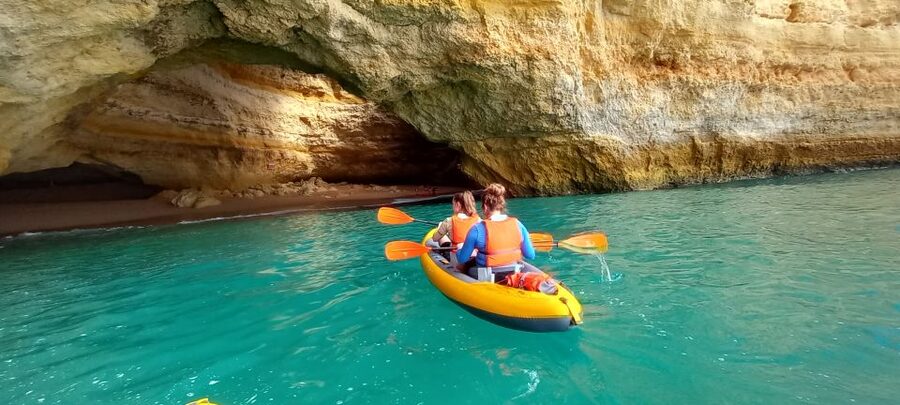 Benagil Caves: Kayaking Tour with a Local Guide - Learning to paddle before Benagil Beach