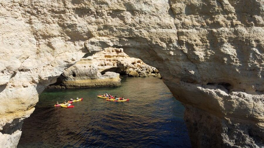 Benagil: Kayaking Adventure in Benagil Caves & Marinha Beach - Starting at Benagil Beach