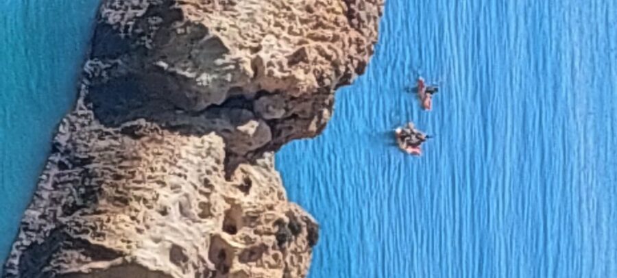 Benagil: Sunrise or Sunset Sea Kayak Tour - A swim at Praia da Marinha