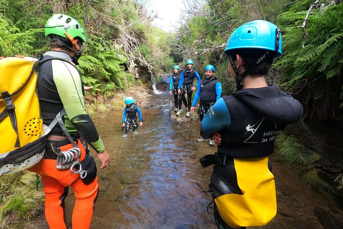 Canyoning in Madeira Island- Level 1 - Walking into the river and the first obstacles