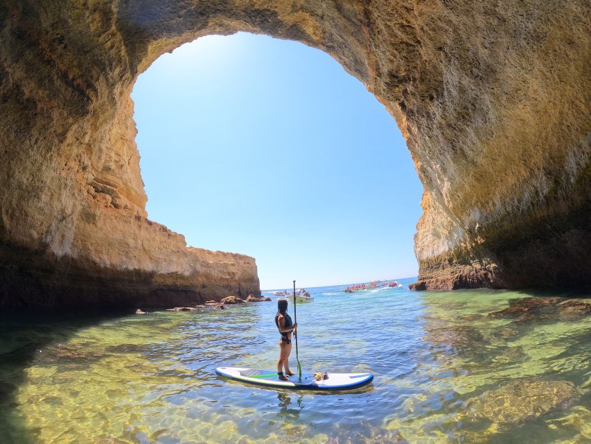 Carvoeiro: Benagil Cave Kayak Tour with 4k Photos - Following the cliffs toward Benagil