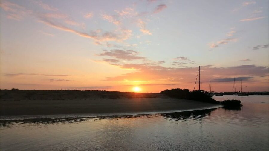 Faro: Ria Formosa Guided Sunset Tour by Catamaran - Through the channels of the natural park