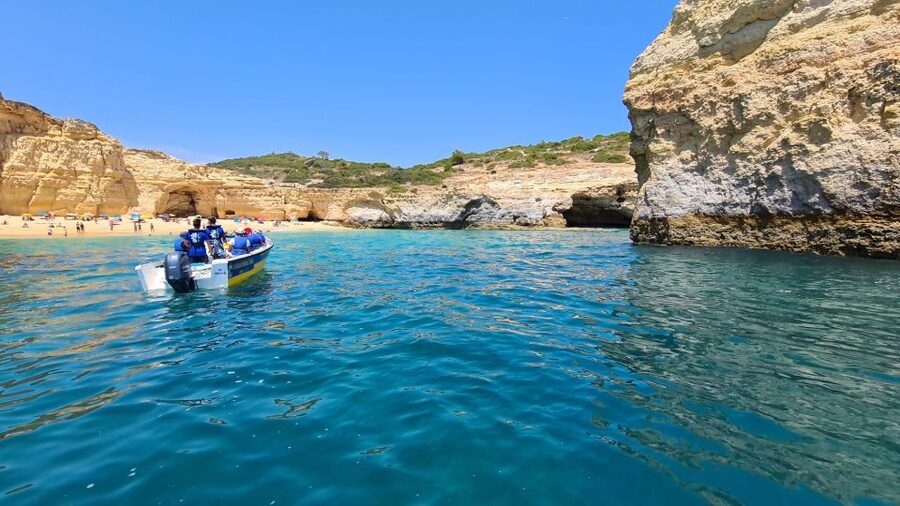 From Benagil: Coast Boat Tour with Benagil Cave - Carvalho Beach, the swallow hole, and secluded coves