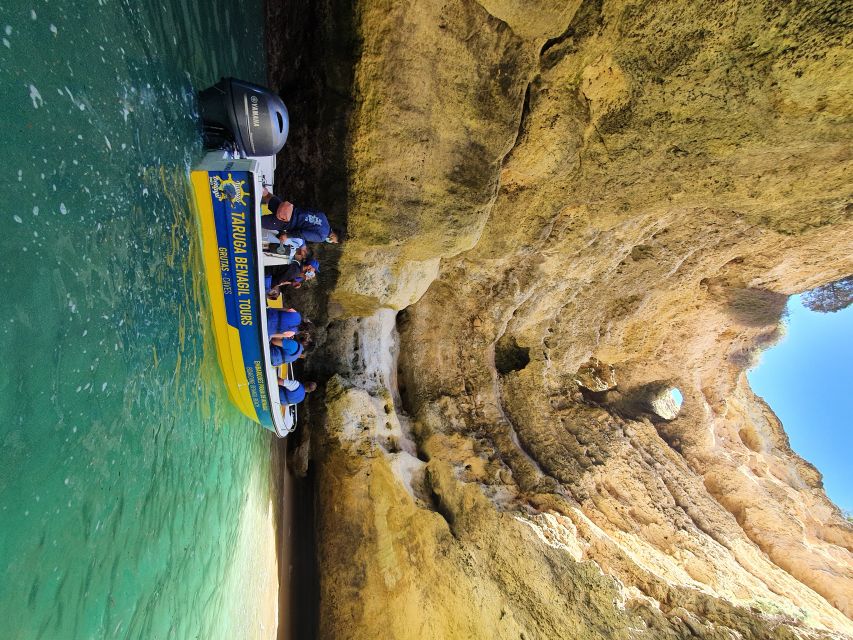 From Benagil: Coast Boat Tour with Benagil Cave - Praia da Corredoura and the middle of the route