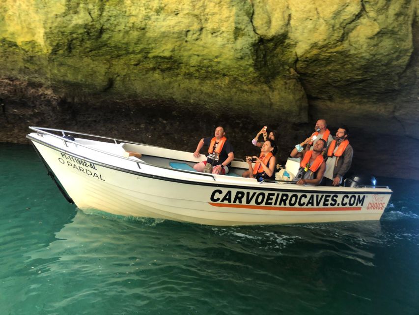 From Carvoeiro: Benagil Caves and Praia da Marinha Boat Trip - Guides, boat handling, and the small-group feel