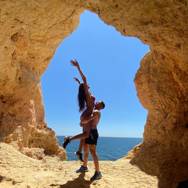 From Faro: Benagil, Algar Seco, 7 Hanging Valleys, & Marinha - Marinha Beach: 105 minutes by the sea