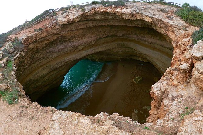 From Faro: Benagil Cave, Marinha & Carvoeiro Full-Day Tour - Praia da Marinha starts the day with golden cliffs