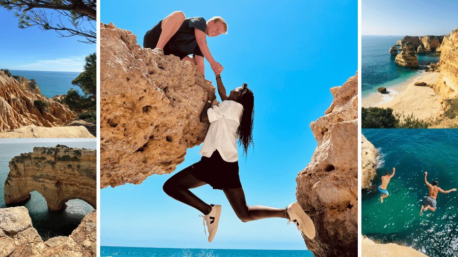 From Faro: Benagil, Marinha, 7 Valleys, and Algar Seco Tour - One and a half hours at Praia da Marinha