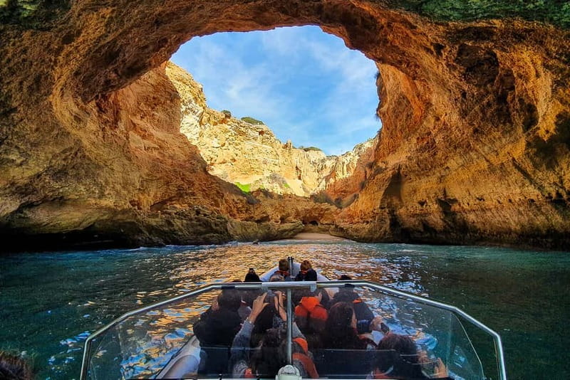 From Lagos: Benagil Caves Speedboat Adventure - Seeing Benagil Cave from inside