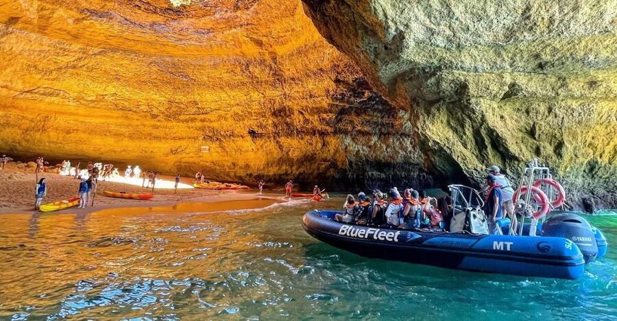 From Lagos: Boat Cruise to Benagil - Entering Benagil Cave by boat