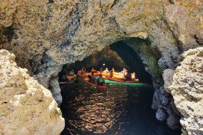 Kayak Tour of Ponta da Piedade Caves on Catamaran
