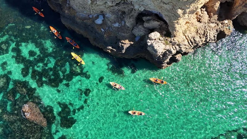 From Lagos: Ponta da Piedade Caves Kayak Tour from Catamaran - The catamaran ride from Lagos
