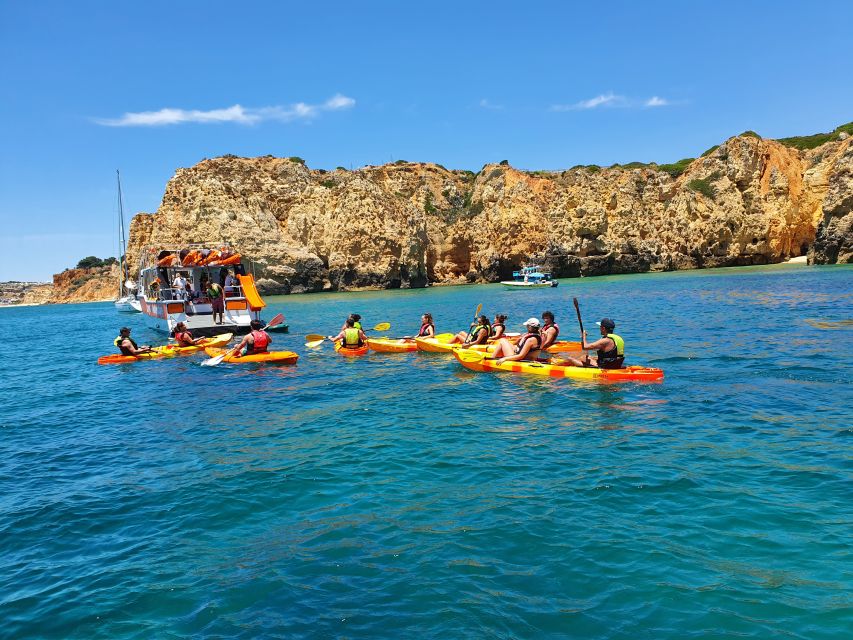From Lagos: Ponta da Piedade Caves Kayak Tour from Catamaran - Inside the caves and arches