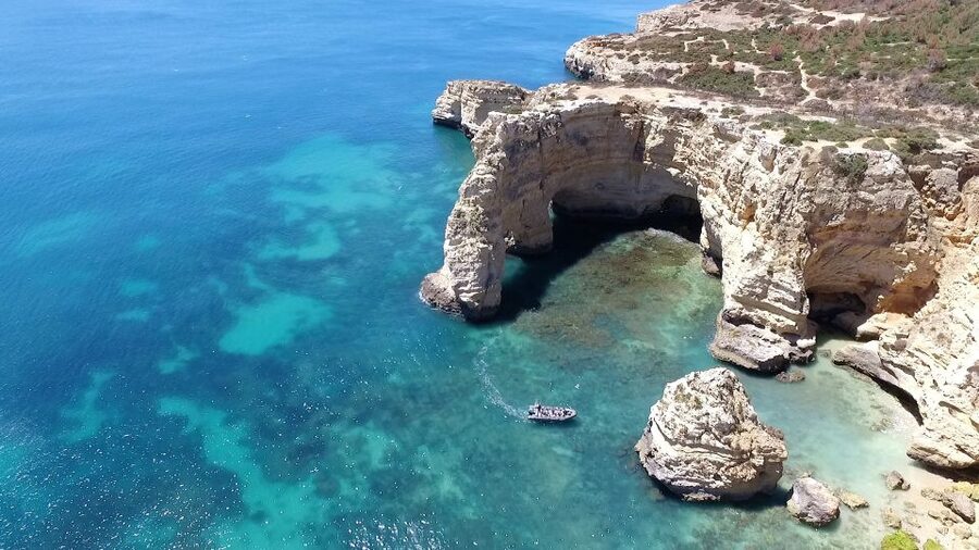 From Portimao: Benagil Cave and Marinha Beach Boat Tour - The Praia da Marinha swimming stop