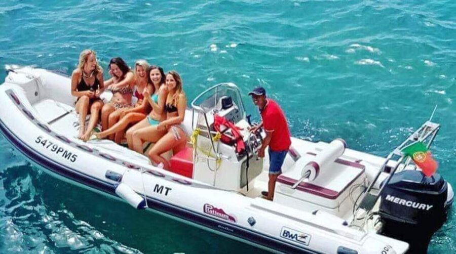 From Portimão: Benagil Caves Guided Speedboat Tour - The ride toward Carvoeiro and the sea caves