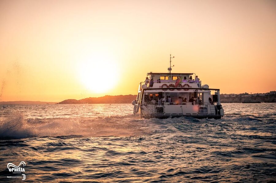 From Portimão: Benagil Sunset Cruise - The Ophelia catamaran and your choice of deck