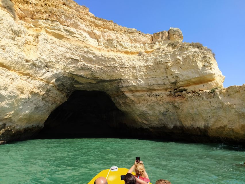 From Vilamoura: 2.5-Hour Benagil Cave and Dolphins Boat Tour - Searching for dolphins in open water