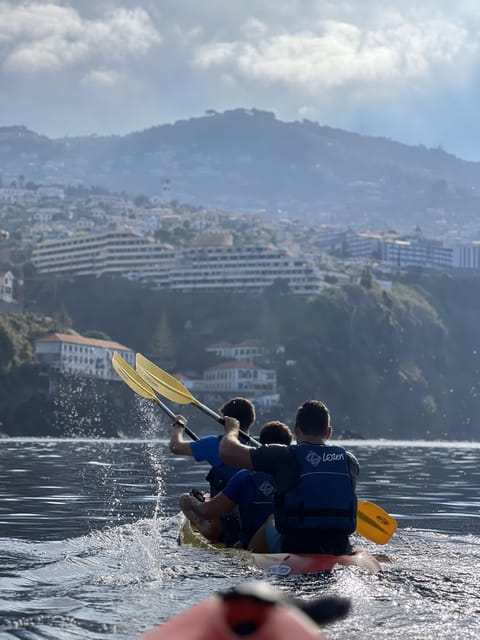 Funchal: Kayak & Snorkeling in Garajau Nature Reserve - Paddling out from the Cristiano Ronaldo statue