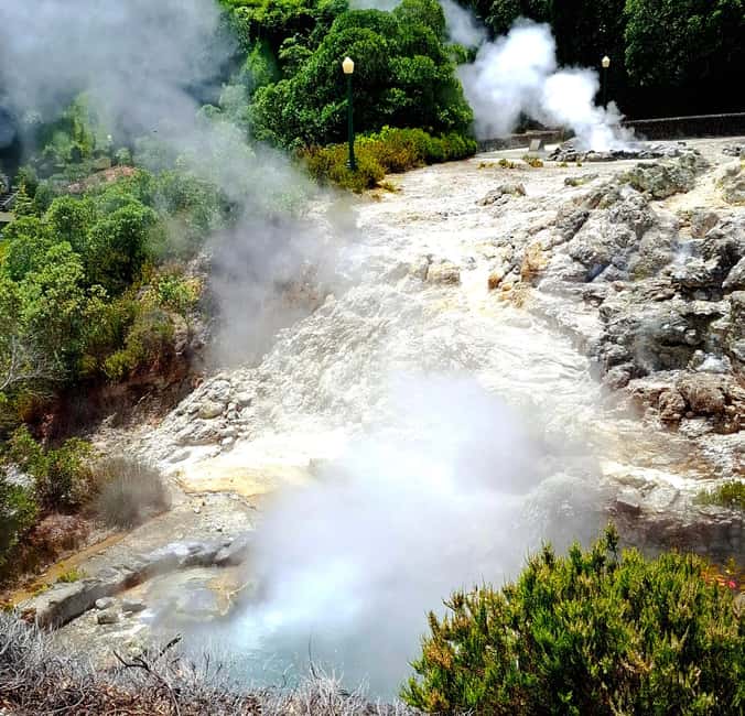 Furnas: Volcano Crater, Lake, Tea Plantation, and Waterfall - Entering Furnas, the volcanic heart of the day