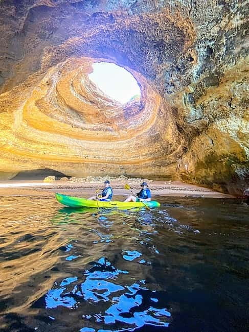 Kayak Tour Unexplored Caves + Benagil Cave - Entering Benagil Cave and smaller coastal caves