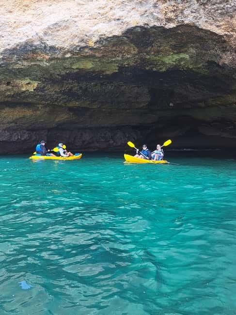 Kayak Tour Unexplored Caves + Benagil Cave - A beach stop and time in the water