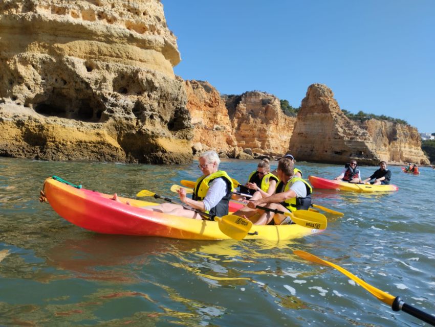 Lagoa: Benagil Cave and Marinha Beach Guided Kayaking Tour - Sea conditions can change the plan