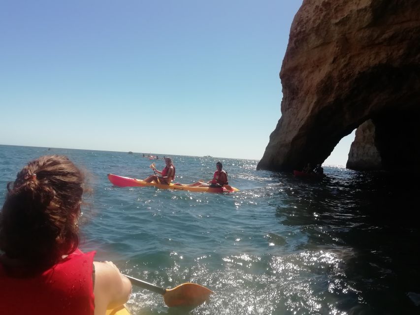 Lagoa: Benagil Cave and Marinha Beach Guided Kayaking Tour - What the equipment and guidance are like