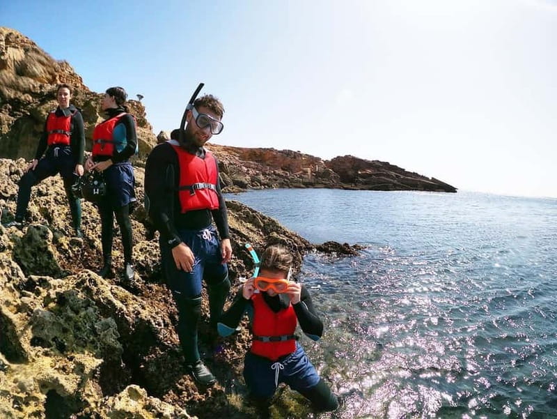 Lagos: Algarve Coasteering and Snorkeling Adventure - The Ingrina Beach briefing sets the tone