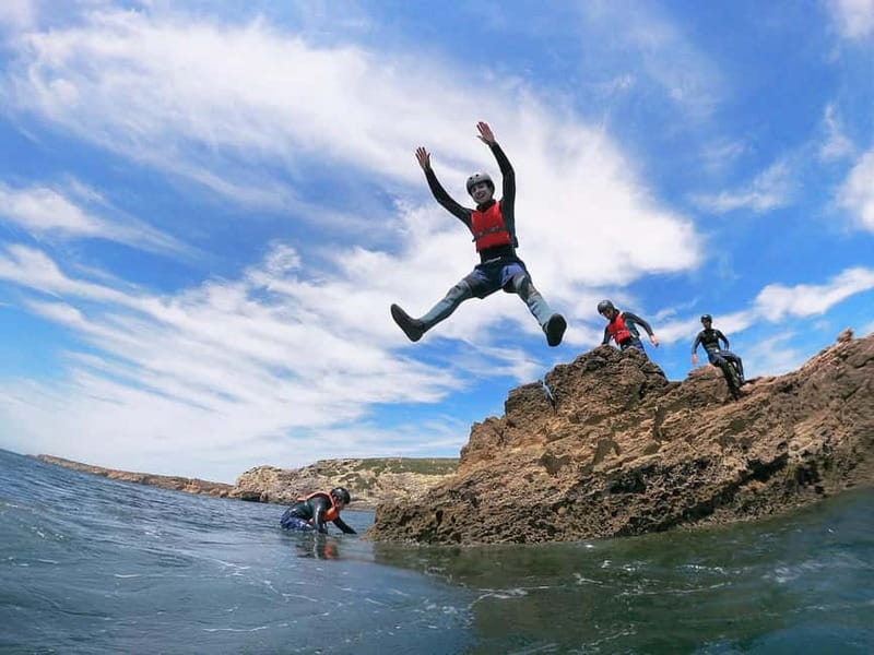 Lagos: Algarve Coasteering and Snorkeling Adventure - Cliff jumps from 1 to 11 meters