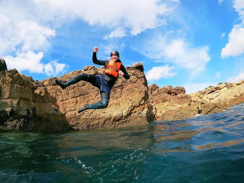 Lagos: Algarve Coasteering and Snorkeling Adventure - Three and a half hours of swimming, climbing, and rock work