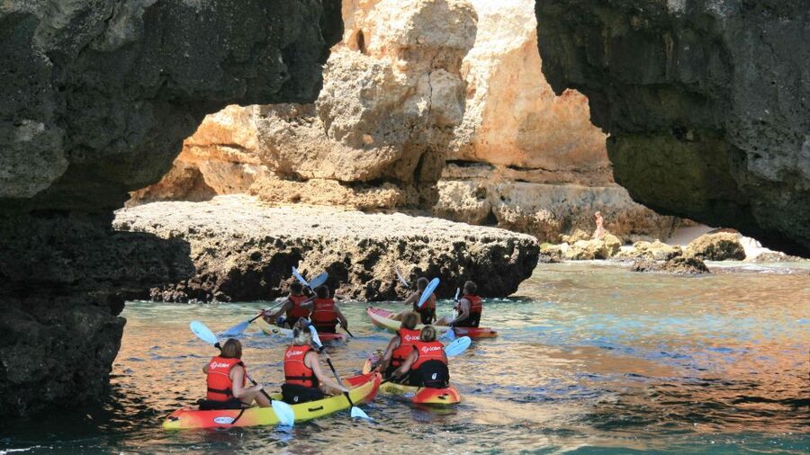 Lagos: Kayaking Tour - Entering the Caves and Passing the Cliffs